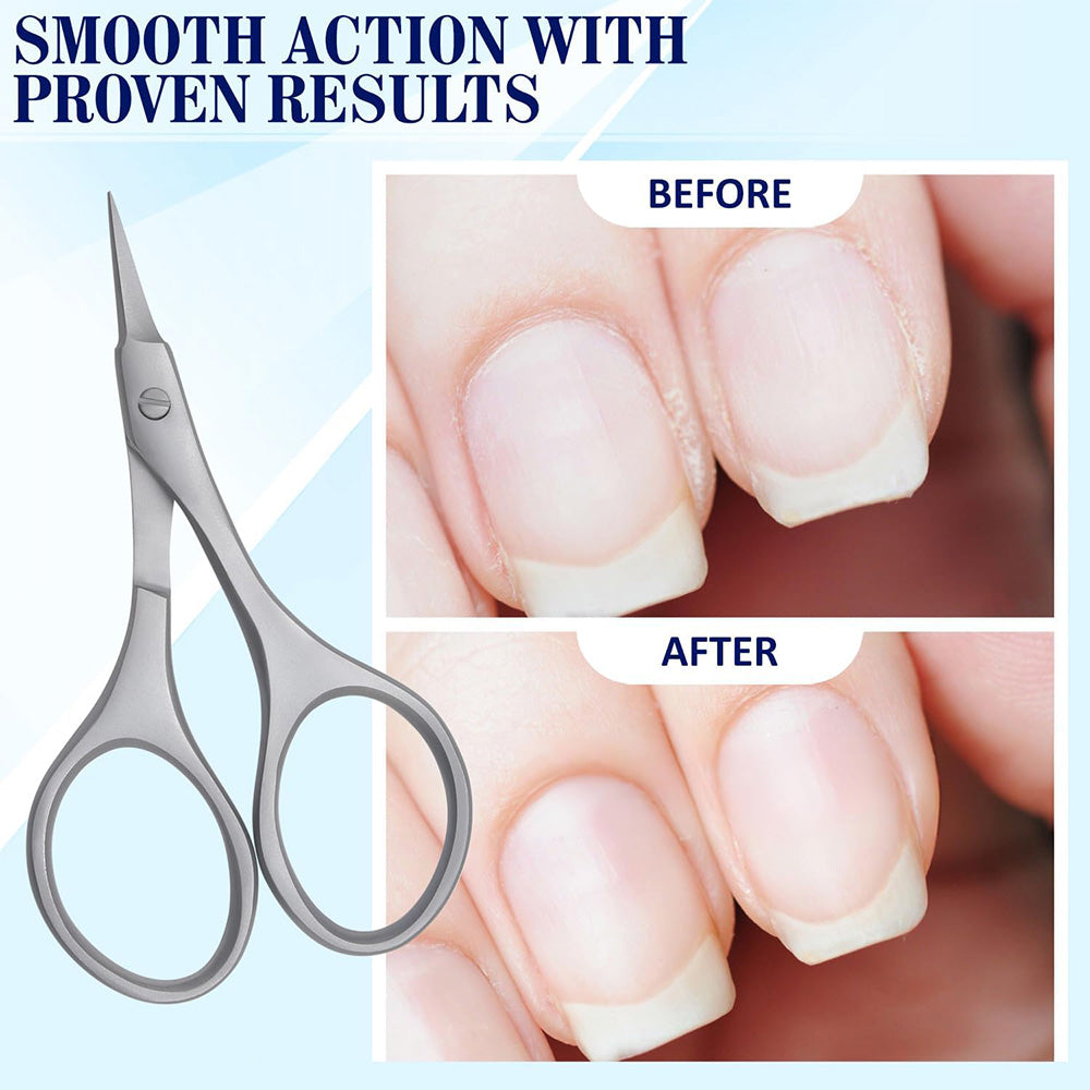 Nail Scissor Small Scissors For Nails, Cuticles, Beard, Eyebrows, Sharp Curved Toenails, Stainless Steel, Manicure And Pedicure Grooming Scissors For Men & Women Beauty Scissor.