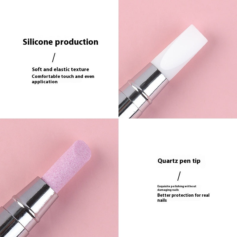 Manicure Silicone Grinding Exfoliating Dual-use Double-headed Pen