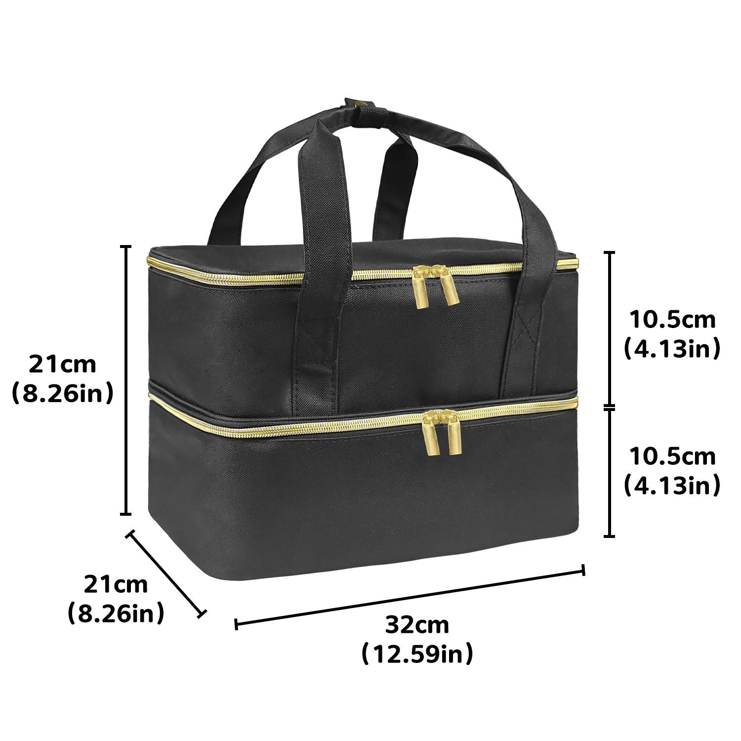 Handheld Double Deck Manicure Implement Storage Bag