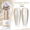 Mirror Porcelain White Cat's Eye White Moonlight Gel Nail Polish