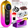 45000RPM Professional Nail Drill Kit, Nail Polishing Machine Includes Polishing Head And Drill Head, Basic Nail Tool Kit. Nail File Machine Kit Used For Removing Acrylic Gel Nails During Polishing, Be