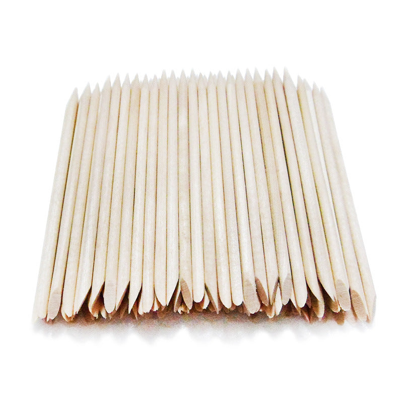 Double-headed Non-piercing Cleaning Wooden Stick Manicure Implement