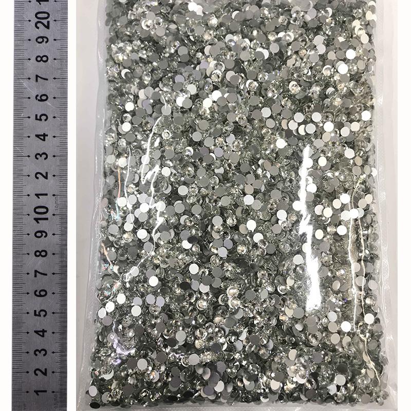 Manicure Jewelry Glass Crystal Flat Bottom Rhinestone