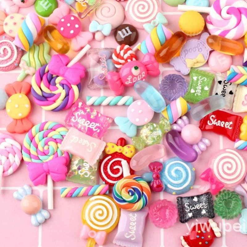 Resin Candy Lucky Bag Manicure Cream Glue Lollipop Material Package