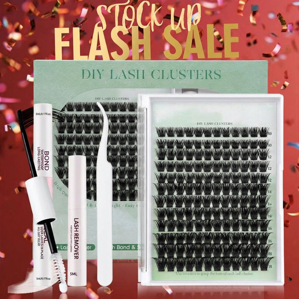 DIY Lash Clusters Kit Voluminous Curved Cross-Border False Eyelashes