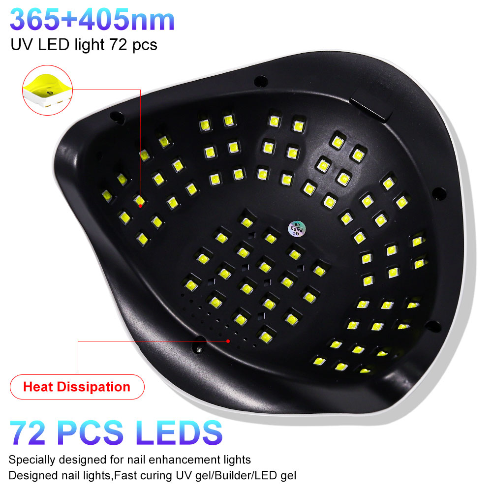 UV LED Nail Lamp Professional LED Nail Dryer For Gel Nails With Removable Base, Touch Screen 4 Timers And Automatic Sensor UV LED Nail Lamp Professional LED Nail Dryer For Gel Nails With Removable Bas