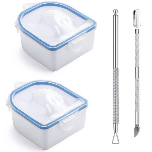Manicure Implement Double Layer Manicure Bowl Suit