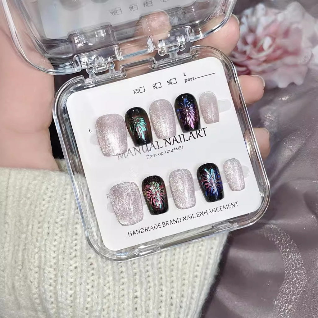 Handmade Wear Nail Finished Dustproof Display Box Pp Material Cover Internet Celebrity Manicure