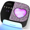 UV LED Nail Lamp Kit For Gel Polish Professional Fast Curing Dryer Light Set With 4 Timer Settings Cordless Rechargeable Nail Art Cure Machine For Manicure Pedicure At Home And Salon