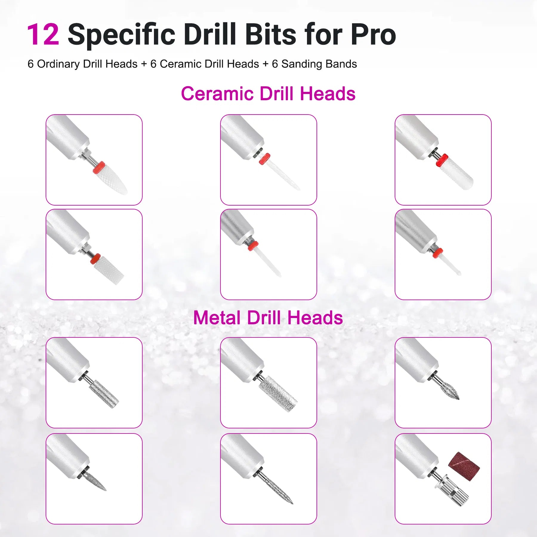 Portable Electric Nail Drill 35000RPM Nails Milling Cutter Wireless Pedicure Grinder Rechargeable Nail Drilling Machine Silver