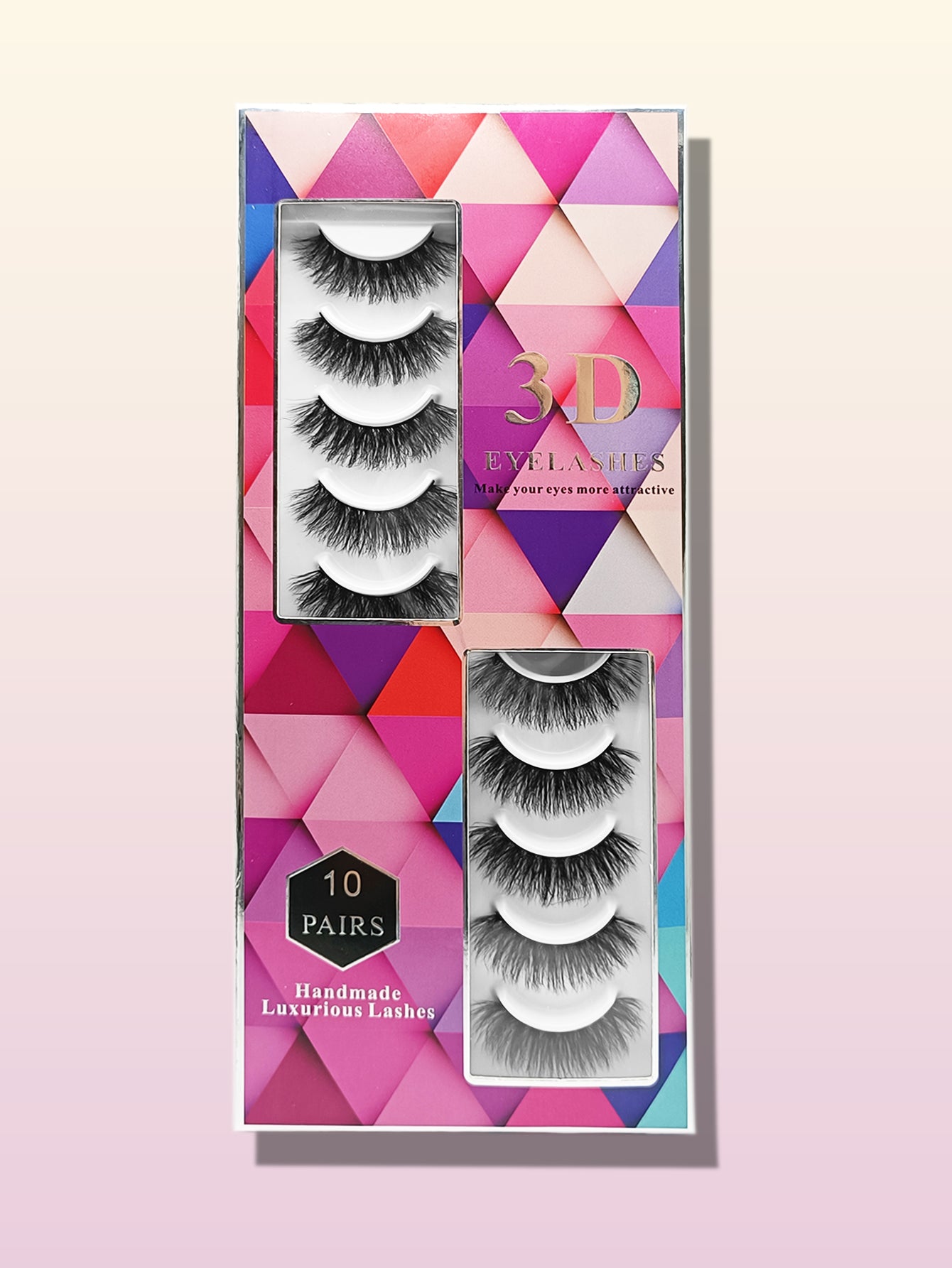 3D Premium Faux Mink False Eyelashes MK-62