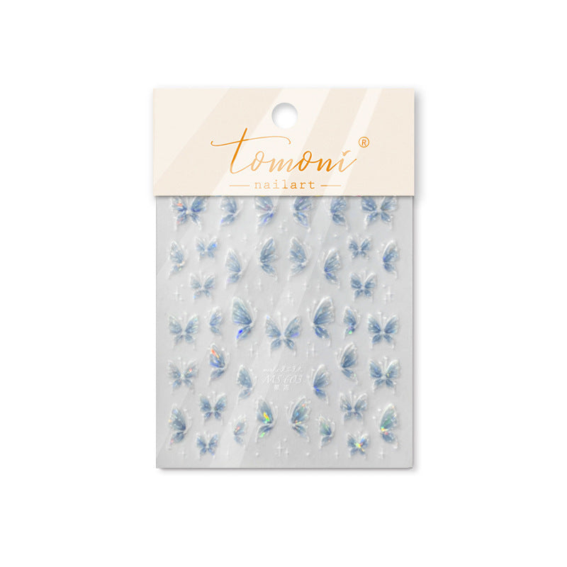 Jelly Manicure Streamer Rose Butterfly Decorative Sticker