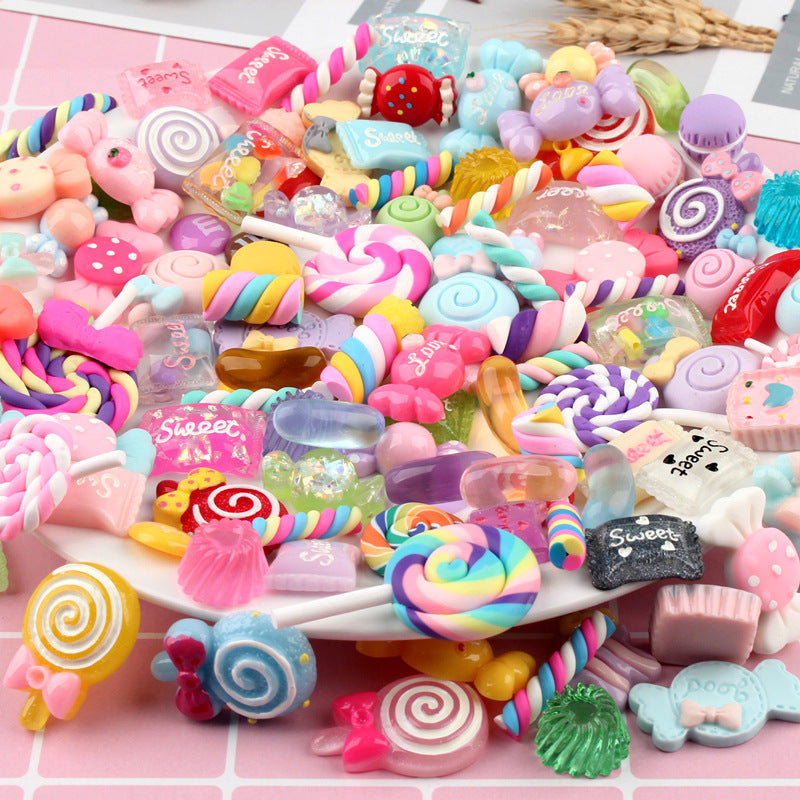 Resin Candy Lucky Bag Manicure Cream Glue Lollipop Material Package
