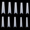 500Pcs False Nail Tips C Curve Half Cover French Nails Extra Long Fake