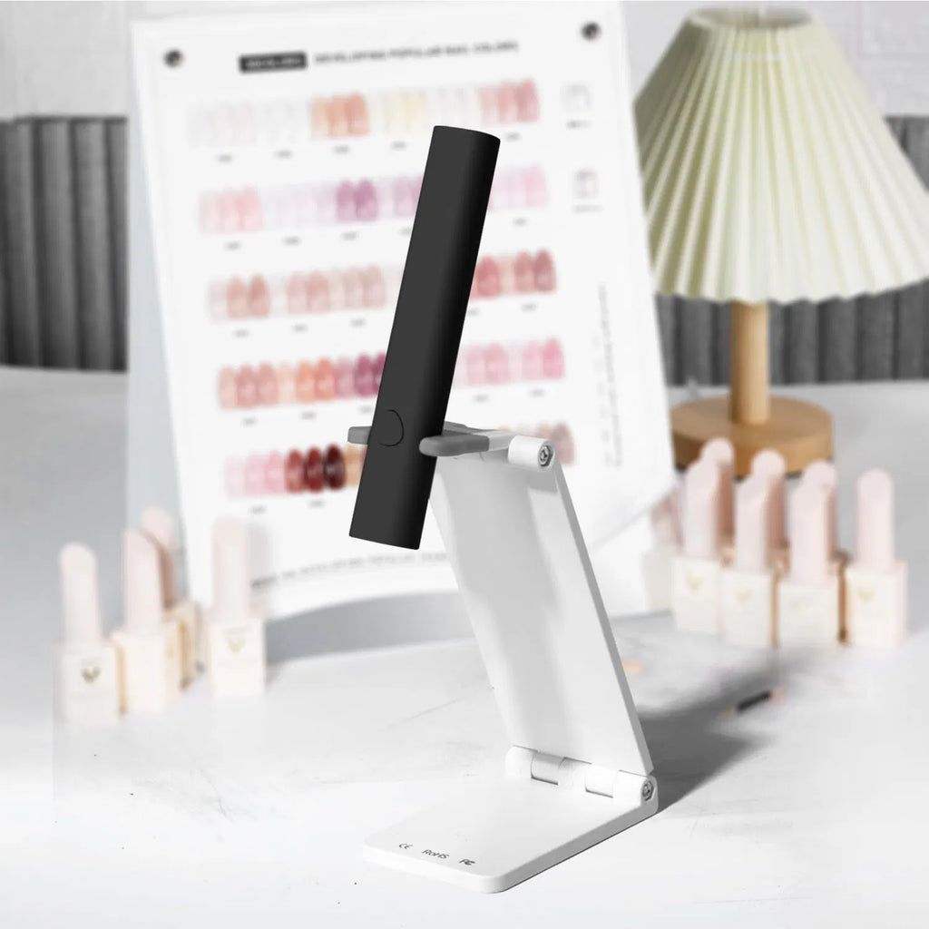 UV Light For Gel Nails, Mini U V LED Nail Lamp Handheld With Stand, Portable Nail Dryer Rechargeable USB Cordless For Fast Drying, Black