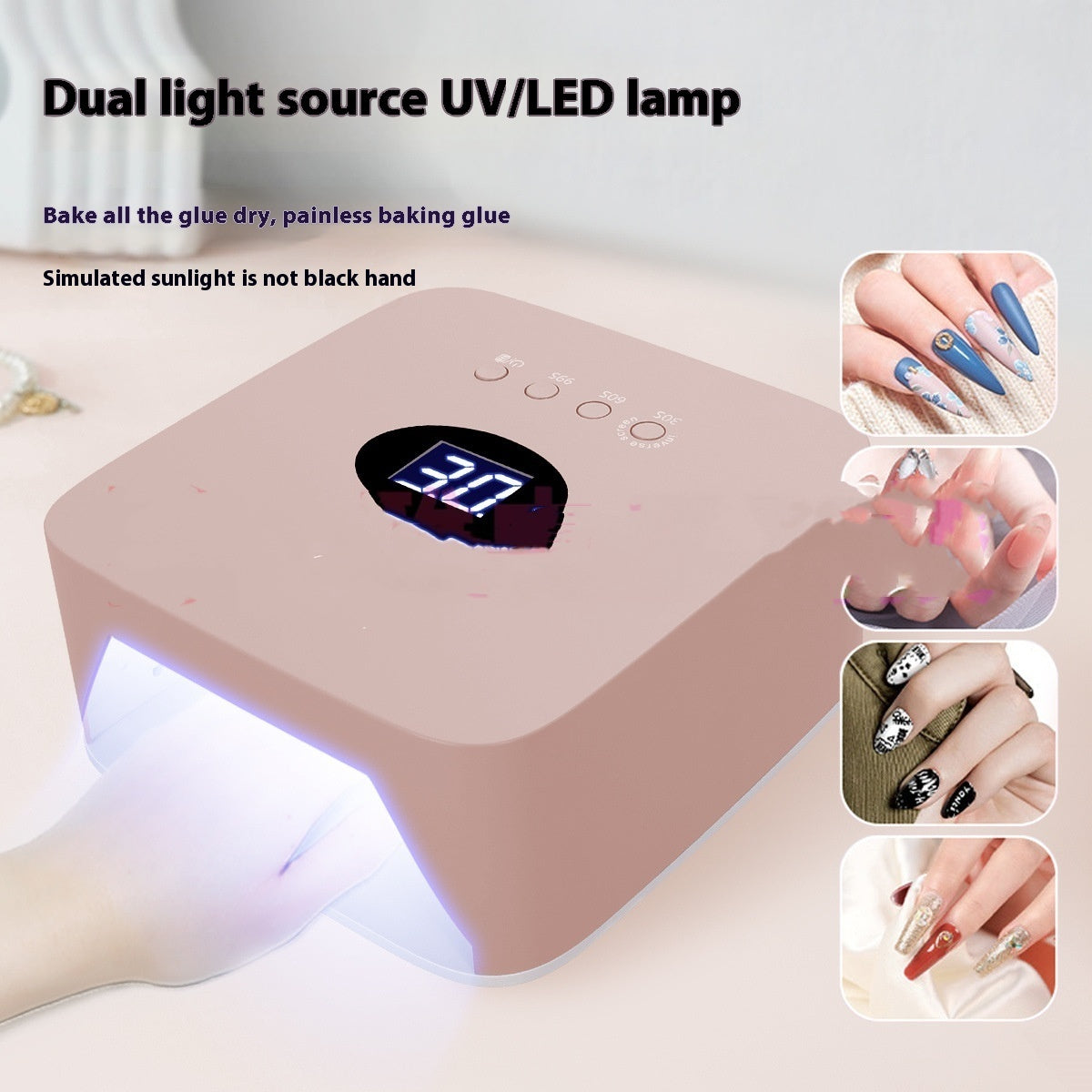 Factory Wholesale S50 Night Market Fantastic Stall Machine Nails Phototherapy Lamp Power Supply Wireless Power Storage Charging Hot Lamp