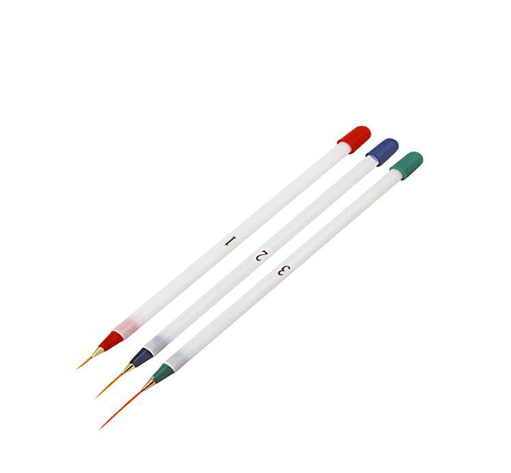 Manicure 3 Pieces Set Line Drawing Pen Paintable Flower Hook Drawing Line Nail Brush Tools Wholesale