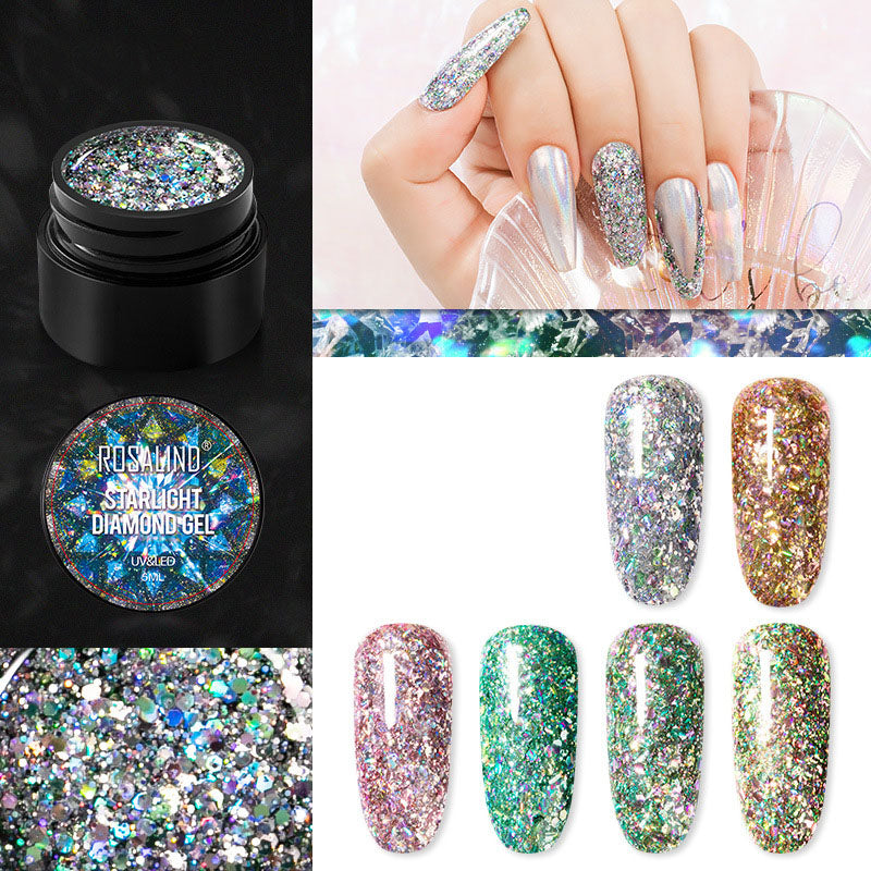 Diamond Glue 5ML Gel Nail Polish Seven-color Sequins UV Glue