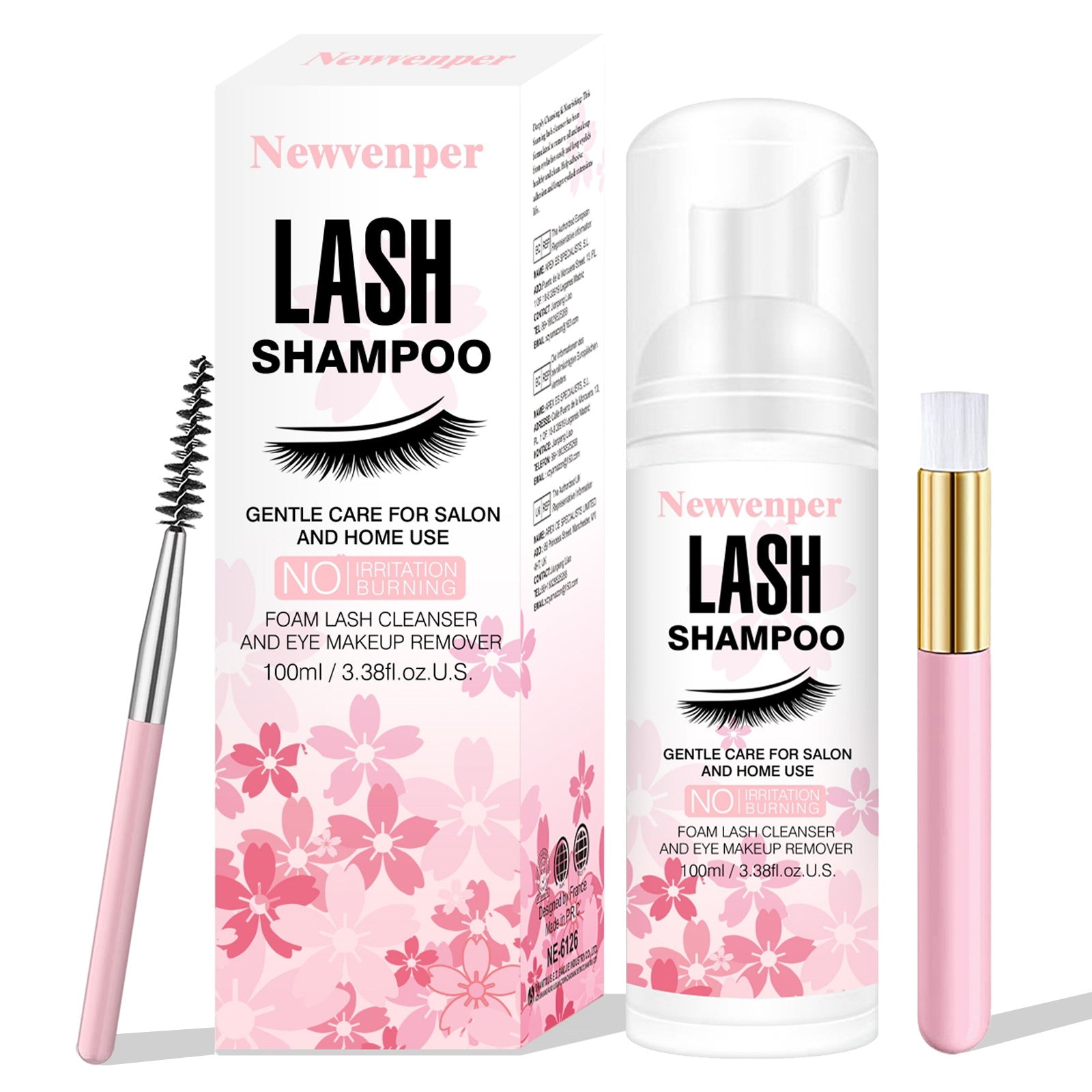 Deep-Cleaning Mousse For Grafted Lashes Oil-Removing Cleansing Mousse