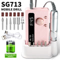 Electric Nail Drill - 45000RPM Portable Nail Drill-Rechargeable Nail E-File Kit With 6 Bits & Base-LED Screen-Ultra-Silent, Rechargeable Nail Drills Machine For Acrylic Nails Gel Polishing